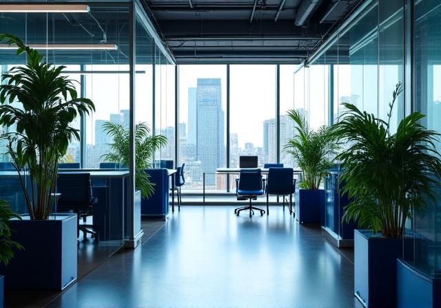 Modern professional office environment in London