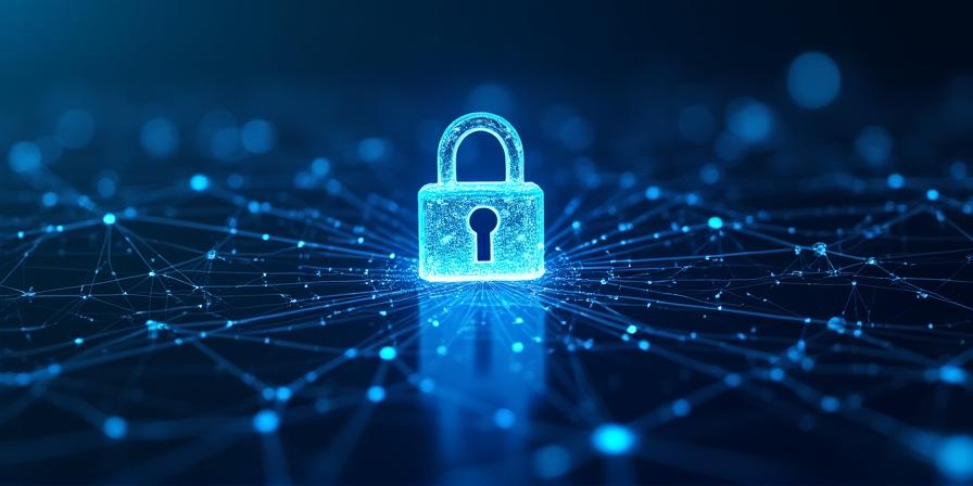 Secure data visualization with digital locks and high-tech interface